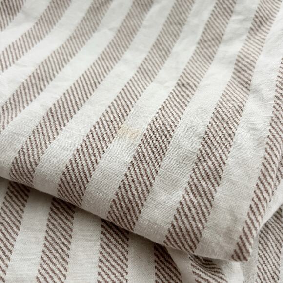 [Torrid] Tan Cream Linen Blend Striped Wide Leg Pants High Rise Casual Size 24 - Picture 12 of 12